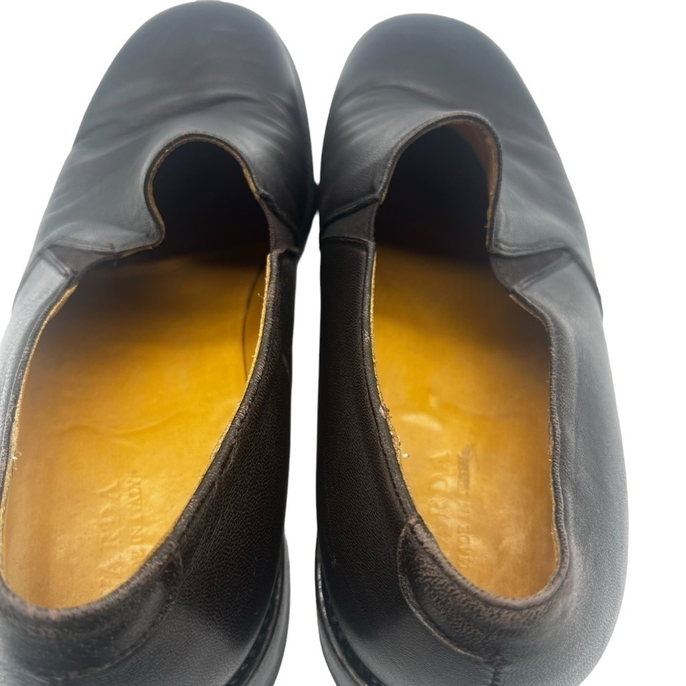 Varda Handcrafted Italian Leather Slip On Loafers in Dark Brown Men's Size 10 - Picture 2 of 11